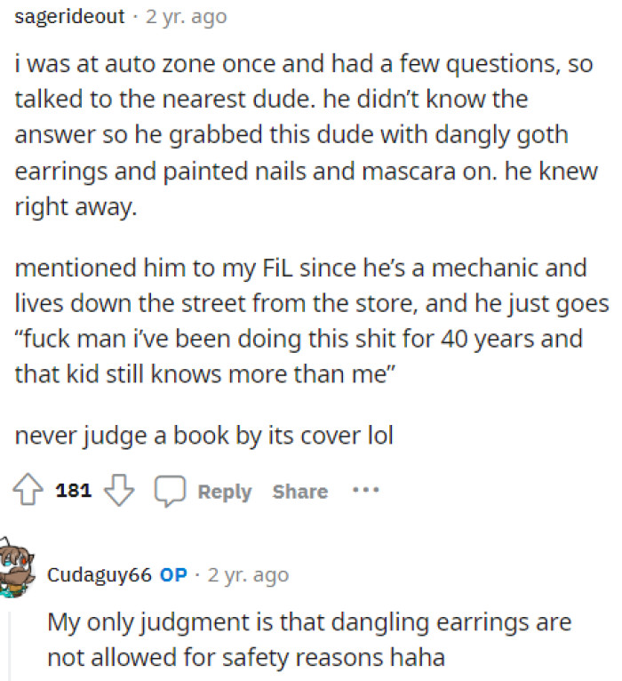 The comments came flooding in, and some people shared stories while others reacted to the situation.