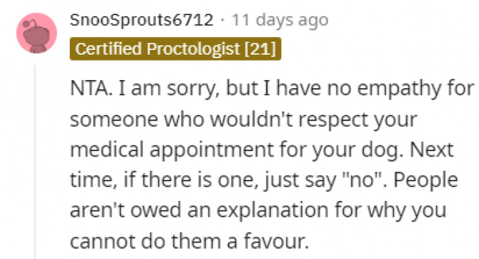 You don't owe anyone an explanation