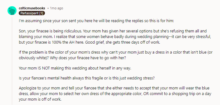 It’s Also the Son’s Day. And His Mom Shouldn’t Be Treated Like This for an Important Day in Her Son’s Life.