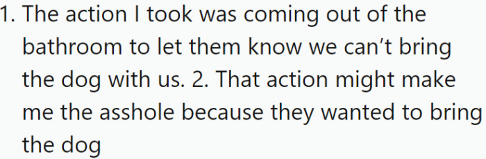 OP has offered the following explanation for why she thinks she might be the a-hole: