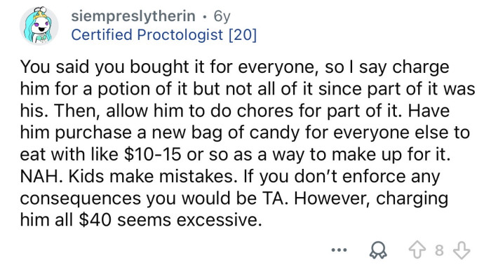 That seems excessive.