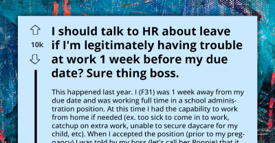 Heavily Pregnant Employee Serves Up Sweet Revenge After Being Denied Work-From-Home Request