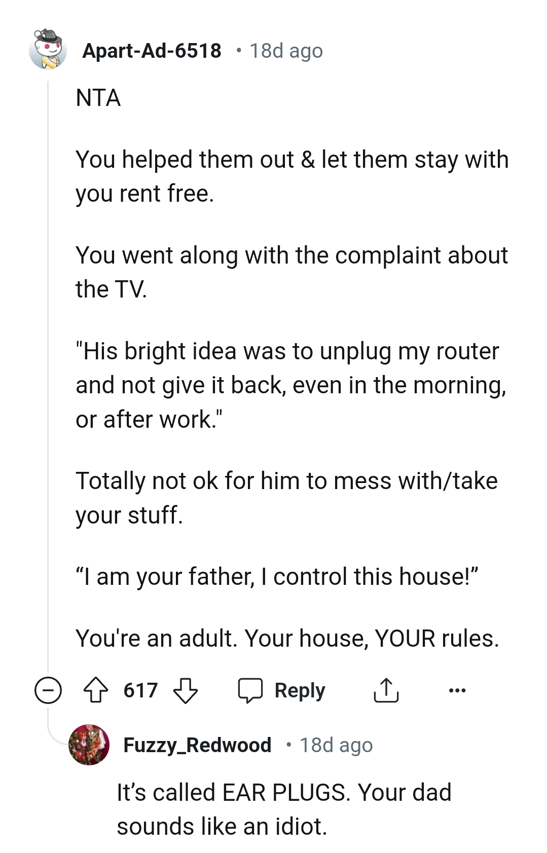 The OP went along with the complaint