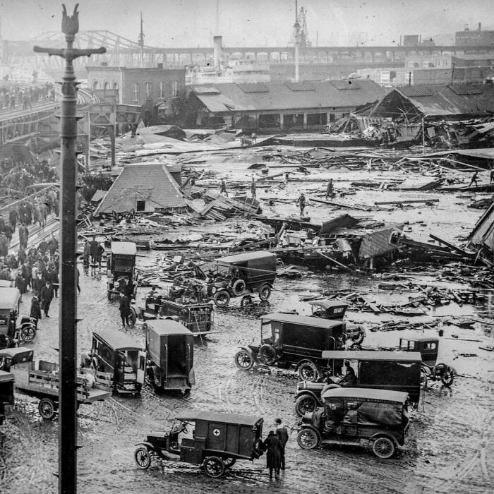 January 15, 1919 – The Great Molasses Flood: A massive storage tank burst without warning, unleashing a fast-moving wave of molasses that rushed through the streets of Boston, Massachusetts, catching the city completely off guard.