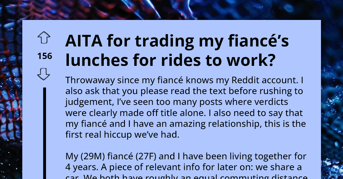 Relationship in Jeopardy as Lady Confronts Her Partner for Trading the Lunch She Made Him for Rides to Work