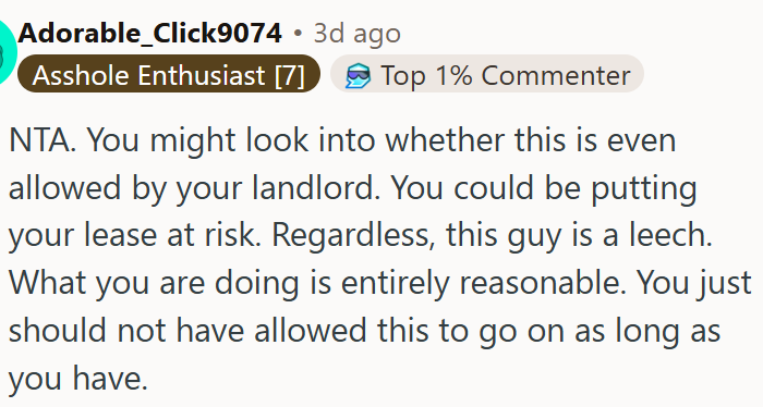 This guy is a leech.