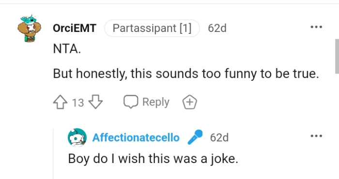 This Redditor finds the story so funny to be actually true