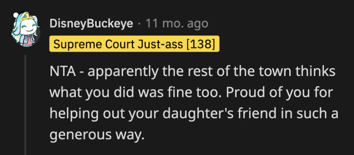 OP has nothing to feel guilty about. She did the right thing for her daughter's best friend.