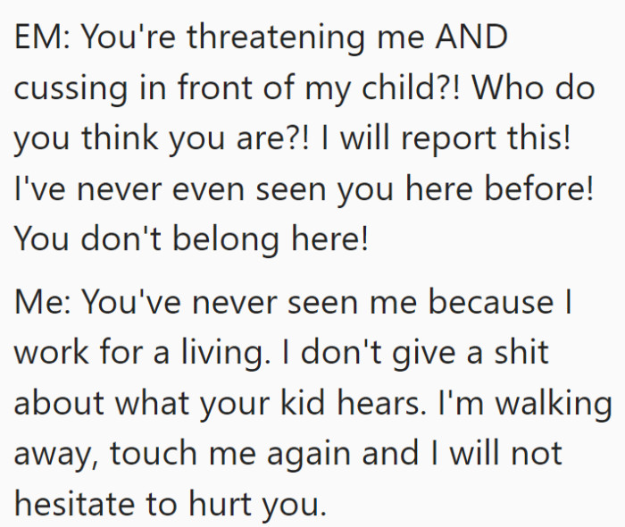 This is where we all thought it was funny, but she was obviously serious.