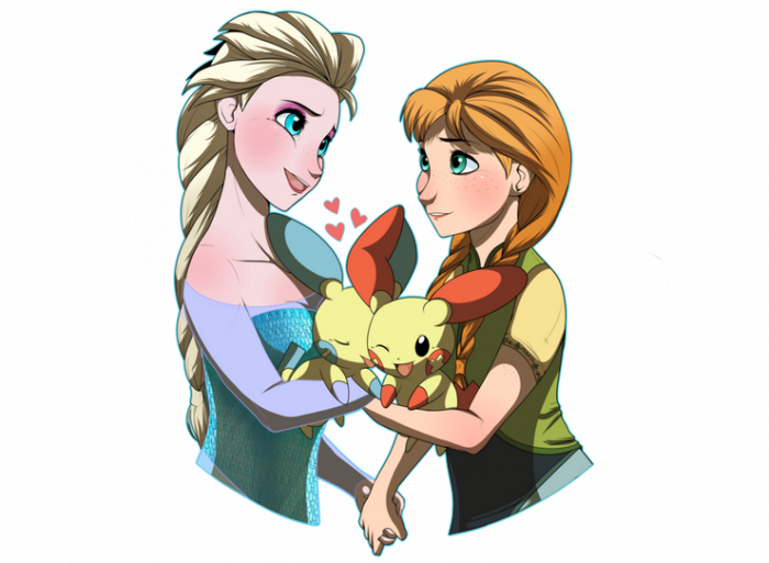 8. If Anna and Elsa were Pokémon trainers.