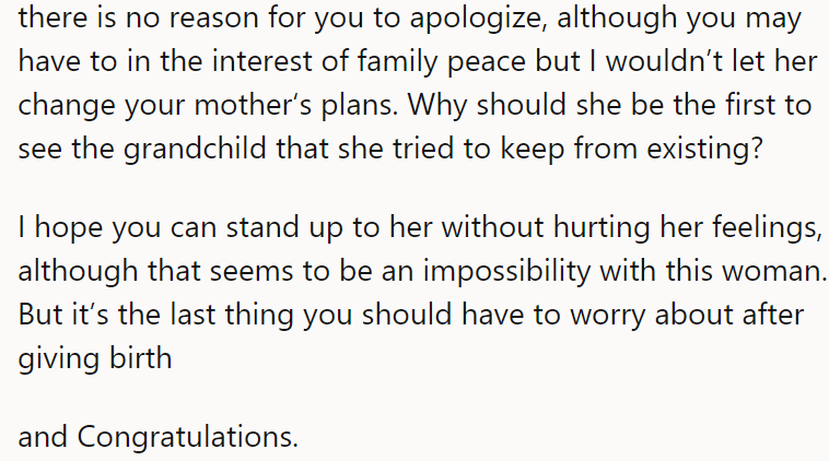 The OP shouldn't be worrying about her MIL's feelings