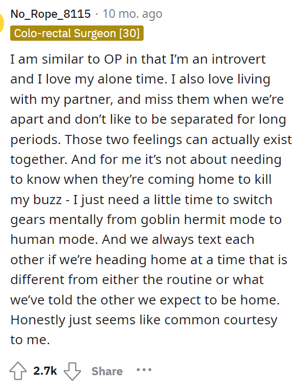 Some people did say that they understood how she feels because they are introverts as well, but the way she's expressing it makes it sound much worse than she intends.
