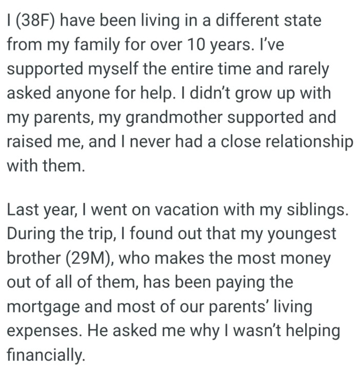 The OP kicks off her story...