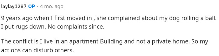 OP responded to the comment above and basically said that yes, she's complained before but not in a while.