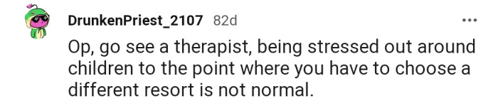 This Redditor believes that OP's dislike for kids is abnormal