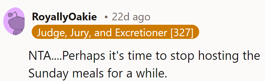 Let someone else stir the pot for a change.