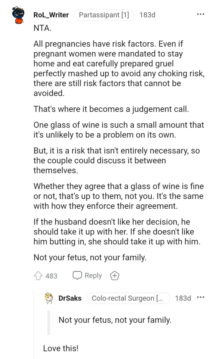 One glass of wine is such a small amount to be a problem on its own