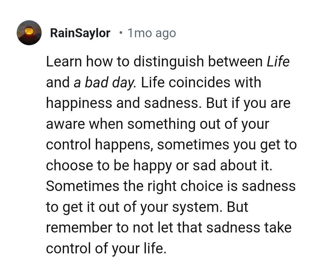 Do Not Let Sadness Take Control of Your Life