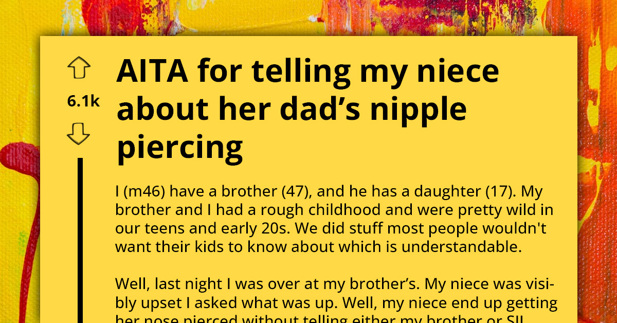 Strict Dad Forbids Teen Daughter’s Nose Piercing, Only For Uncle To Expose Dad's Secret Nipple Piercing