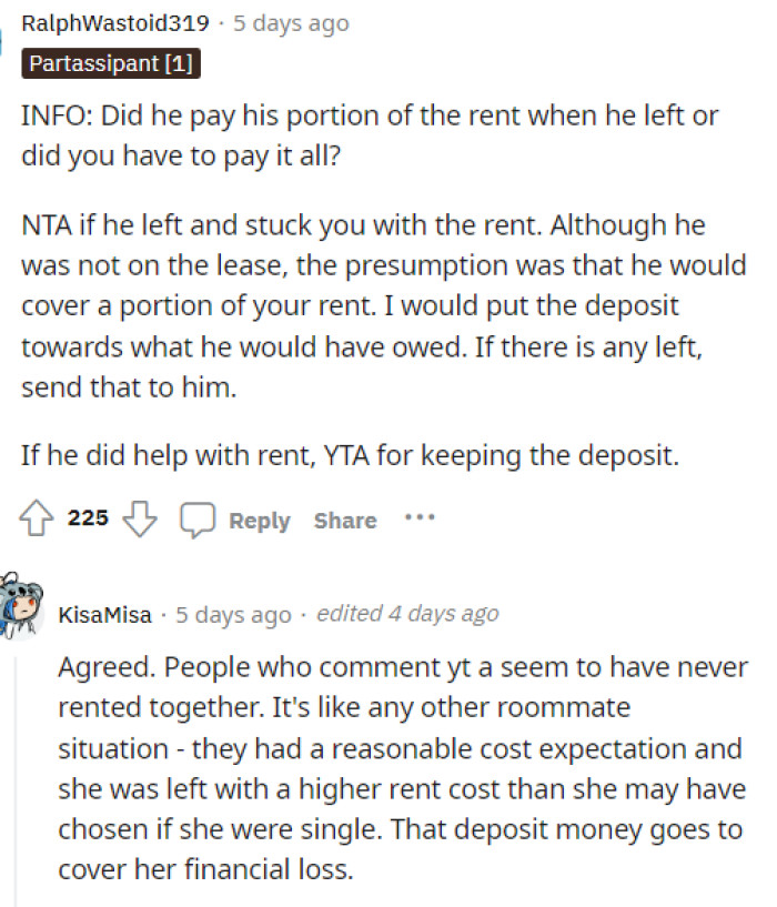 Some people did have questions about the agreement and what happened with the renting situation.