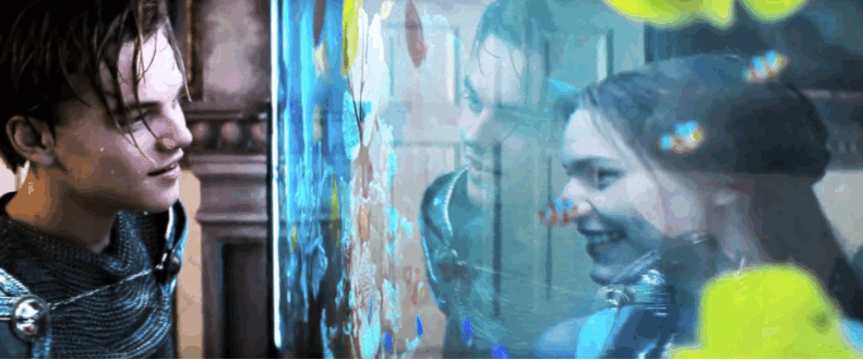 9. When Romeo and Juliet first meet in Romeo + Juliet (1996).