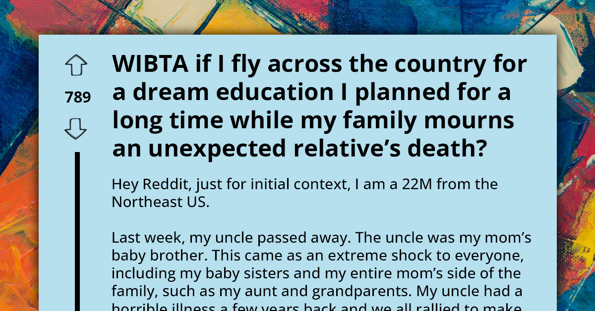 Eldest Son's Opportunity To His Dream Education Opens Up Right When His Family Is Mourning, Seeks Advice On What To Do Online