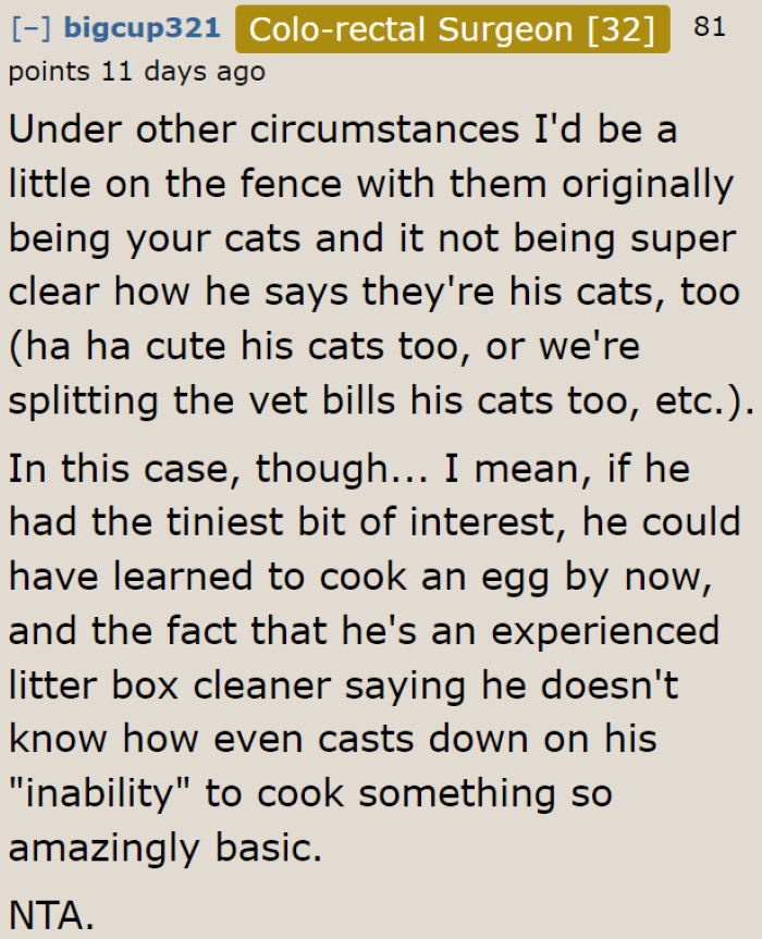 Well, he's only interested in making the OP do things for him.