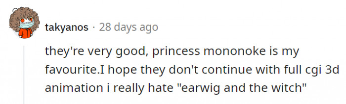 7. One of the things Studio Ghibli is known for is its art style, and that 3D approach still isn't really clicking for audiences yet.