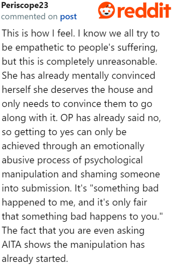 A Redditor raises an important point: The girlfriend has likely begun emotionally manipulating the OP.