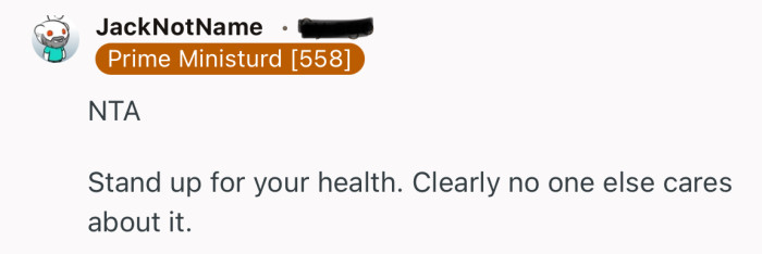“NTA  Stand up for your health.”