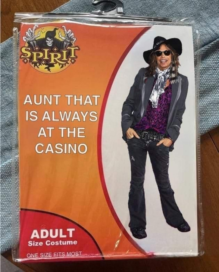 1. A Fake Spirit Halloween Costume of the Casino Aunt