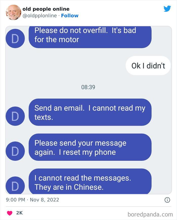 28. I cannot read the messages.