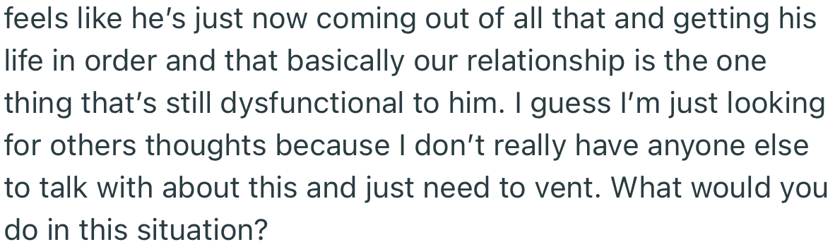 OP needs advice on how to manage the situation