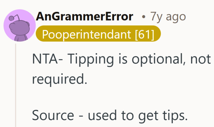 Hearing from someone who used to rely on tips gives that stance extra weight. Choice, not pressure, is the point here.