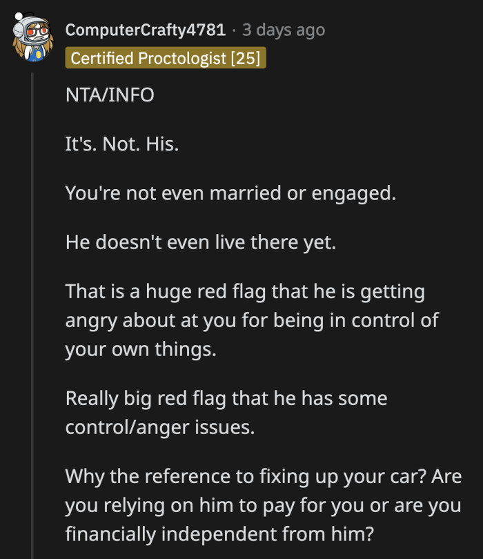 His reaction is also alarming when he realized the desk was out of his reach. She can't just ignore that.