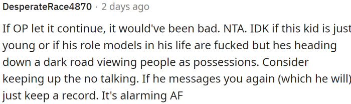 It is a good thing she nipped it in the bud