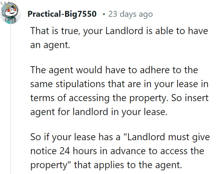 Landlord's secret agent?