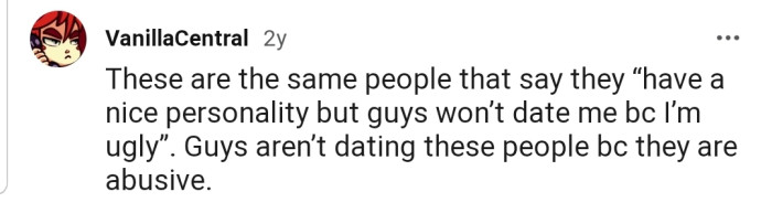 Abusive girls deserve no love