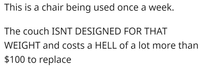 A couch costs a lot more than a chair