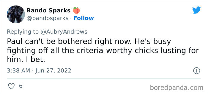 32. Paul is totally unbothered