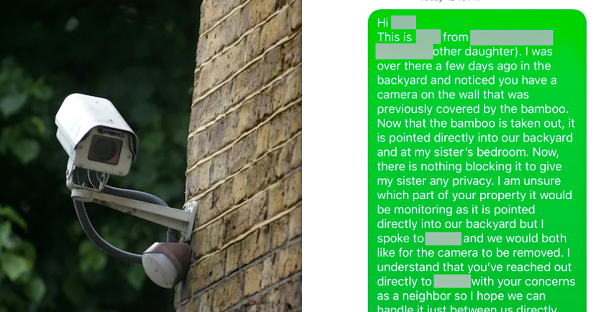 How Would You React If Your Neighbor Refused to Stop Filming Your Bedroom