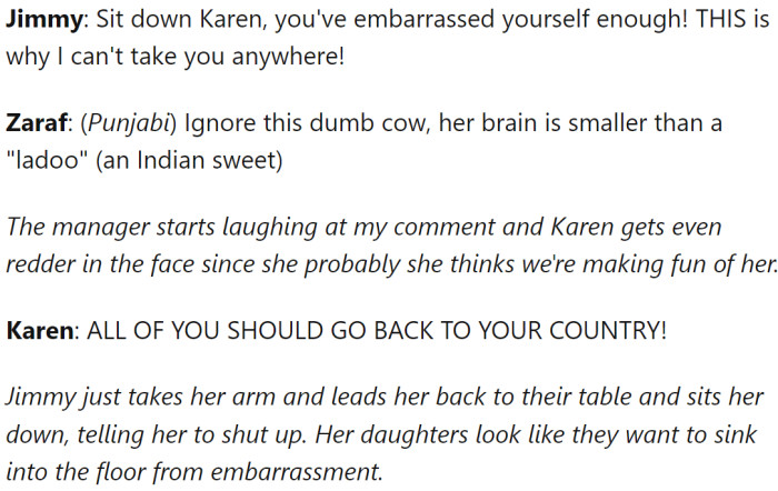 Her kids were embarrassed