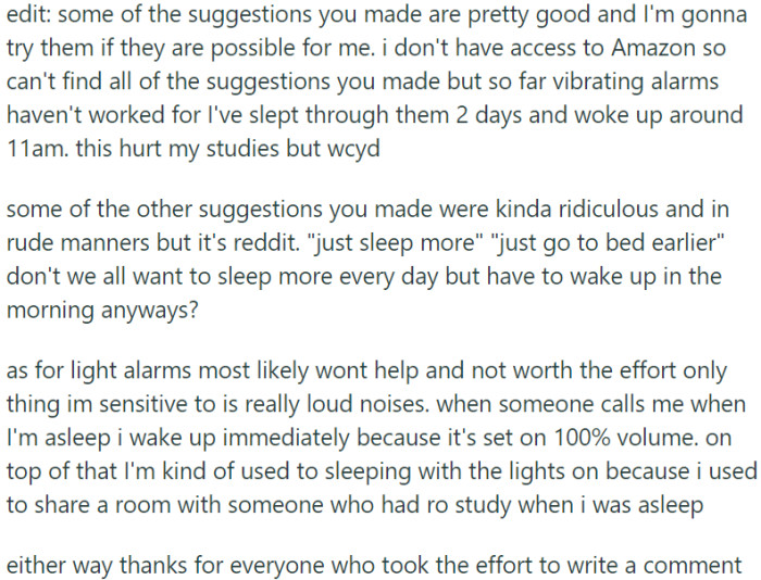 OP is considering various waking methods and appreciates the suggestions given