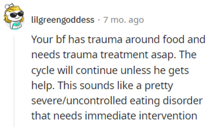 Severe eating disorder