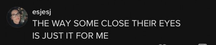 It's the way some closed their eyes for this commenter.