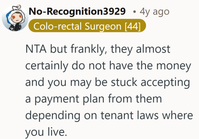 Being right does not magically produce money, and the law does not always hurry it along.