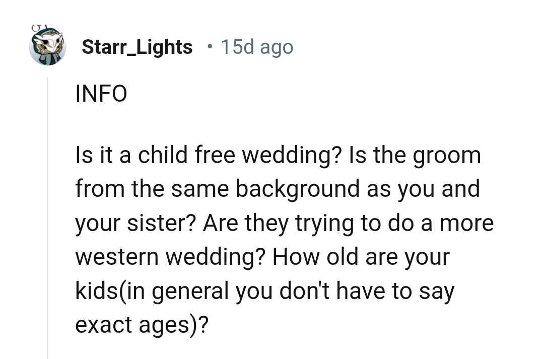 Are they trying to do a more Western wedding?