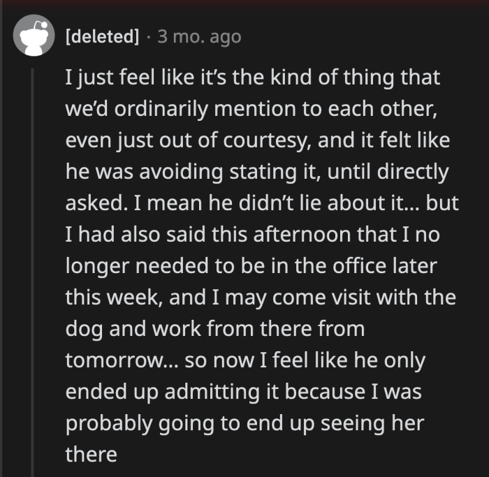 That's all very suspicious, OP.