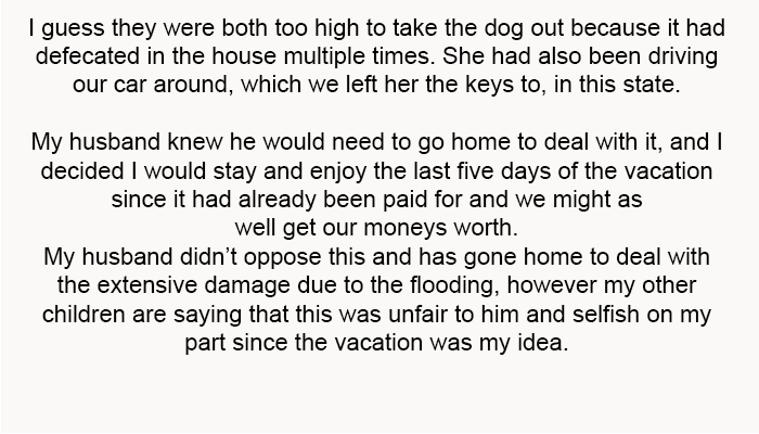 She had also been driving our car around, for which we left her the keys.