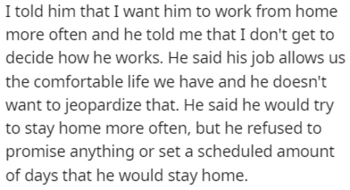 OP told him how she feels, but he told her that it's his decision to make